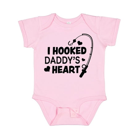 

Inktastic I Hooked Daddy s Heart with Fishing Rod Gift Baby Boy or Baby Girl Bodysuit