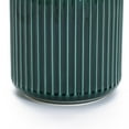 thumbnail image 6 of LuxenHome Jade Green Ribbed 13.8-Inch Round Ceramic Planter, 6 of 8