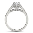 thumbnail image 3 of 14k White Gold Round Cut Shank Diamond Engmt Ring 1 3/8 cttw SZ 8, 3 of 4
