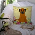 thumbnail image 3 of Caroline's Treasures BB6039PW1414 Easter Eggs Border Terrier Fabric Decorative Pillow , 14Hx14W, multicolor, 3 of 4