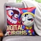 thumbnail image 1 of El Asombroso Circo Digital Fundas de almohada de terciopelo con tema, regalos de funda de almohada, decoración para el hogar, cojín de lanzar, regalo de cumpleaños para fans y parejas. 45cm x 45cm., 1 of 6