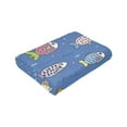 thumbnail image 2 of Ocean & Fish Doodles Blanket, Fluffy Soft Cozy Blanket Flannel Plush Microfiber Couch Throw, Bedding, 40"x30", 2 of 7