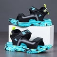 thumbnail image 5 of CAUYDY Boys Sandals Kids Open toe Athletic Sport Sandals Adjustable Strap Summer Outdoor Hiking Beach Water Shoes for Little Big Kid(L101-Mint Green,13.5), 5 of 9