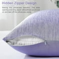 thumbnail image 5 of Alanda Cooling Pillowcase Queen Size, Arc-Chill Cooling Pillowcase Cooling & Cotton Design, Breathable Skin-Friendly Zipperd Summer Pillowcase, 2 Pack, Purple, 5 of 7