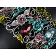thumbnail image 4 of Alilang Rhinestone Vintage Floral Rainbow Crystal Bracelet Cuff, 4 of 4