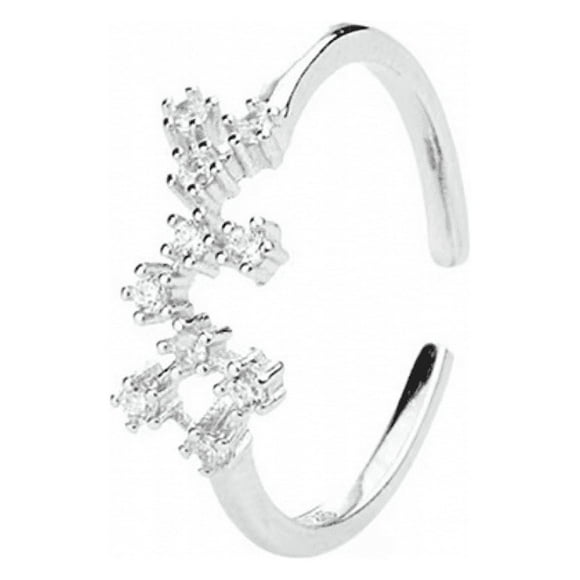 Horoscope Ring 925 Sterling Silver Statement Ring for Women
