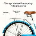 thumbnail image 5 of R.Roaring Womens Beach Cruiser Bike - 26 inch Retro Rear Racks Bicycle Road Bikes, Blue, 5 of 7