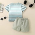 thumbnail image 5 of CONROSES Baby Boys Summer Outfit Set Striped Short Sleeve Polo Shirt Shorts Clothes Sets for Kids, Sizes 12-18 Months, 5 of 9