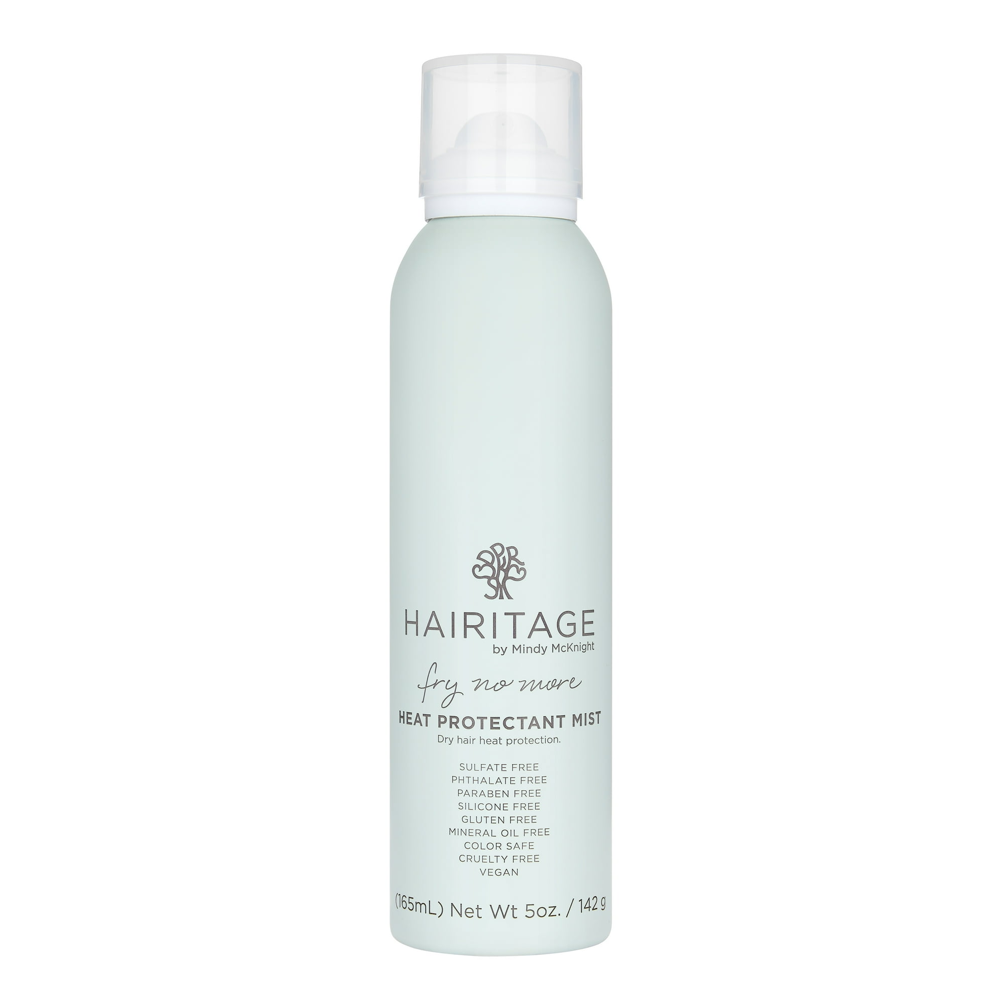 Hairitage Fry No More Heat Protectant Spray for Dry Hair with Rice Starch, 5 oz