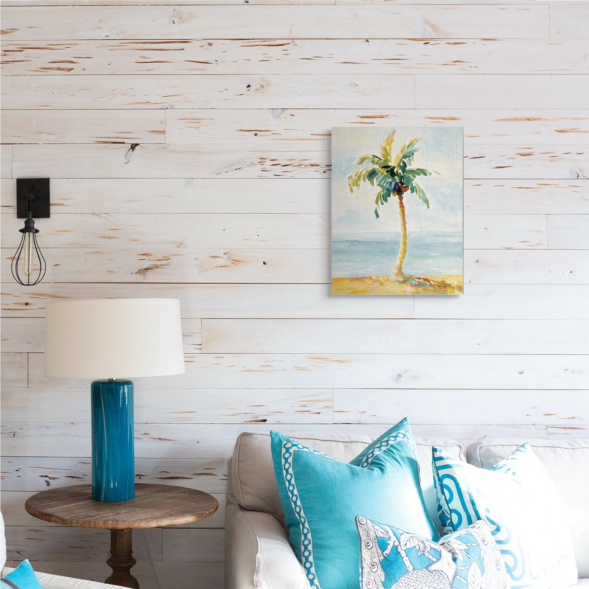 Stupell Industries Palm Tree with Coconuts on Beach Sand,30 x 40,Designed by Lanie Loreth