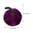 thumbnail image 2 of FAMTKT Halloween Pumpkin Velvet Pumpkin Decor Rustic Harvest Decoration Super Soft Stuffed with Exquisite for Fall Wedding Halloween Thanksgiving Farmhouse Decoration, Purple(5.9"x5.9"), 2 of 6