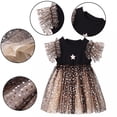 thumbnail image 2 of LYMAYTER Kids Girls Tutu Dresses Summer Baby Sequins Tulle Party Dress Toddler Short Sleeve Casual Sundress for 9 Months-7 Years, 2 of 9