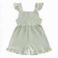 thumbnail image 6 of Toddler Baby Girl Sleeveless Ruffle Jumpsuit 1T 2T 3T 4T 5T 6T Summer Romper Outfits Short Ruffle Sleeve Jumpsuit, 6 of 8