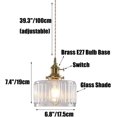 thumbnail image 7 of Mini Japanese Style Glass Pendant Lighting for Above Sink, Small Vintage Transparent Glass Pendant Light Fixture, Rustic Pendant Lamp, Modern Farmhouse Pendant Light for Kitchen Bar Bedside, 7 of 7