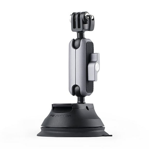 PGYTECH Suction Mount for GoPro Hero 12/13, DJI Action 5/4, GoPro Max – Adjustable 360° Angle, Strong Suction, Compact and Portable