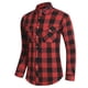 thumbnail image 1 of Camisas Para Hombre Manga Larga De AlgodóN Blusa de manga larga con solapa y hebilla de lino a rayas informal para hombre (B, L), 1 of 7