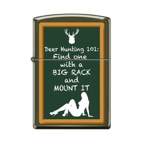 Zippo Lighter - Hunting 101 Green Matte