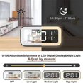 thumbnail image 5 of Reloj despertador digital, reloj LED con espejo de brillo ajustable (negro, 5 of 5