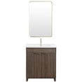 thumbnail image 2 of Palos 30" Single Bath Vanity in Spruce Antique Brown with White Basin & Mirror, 2 of 15