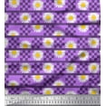 thumbnail image 1 of Soimoi Moss Georgette Fabric Stripe,Square & Daisy Floral Printed Craft Fabric by the Yard 42 Inch Wide, 1 of 1