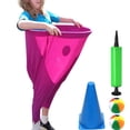 thumbnail image 2 of Granny Pants Yard Game, Granny Pants Outdoor Game for Adults, Giant Outdoor Games Recreational Tossing, Team Relay Game with Bouncy Ball Party Granny Pants Game Set-2 Red, 2 of 7