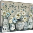 thumbnail image 5 of Farmhouse Flower Wall Art Rustic Flower in Vase Pictures Wall Decor Motivational Inspirational Quotes Canvas Artwork Painting Framed Poster Print for Home Living room Bedroom Bathroom Office 12"X16", 5 of 6
