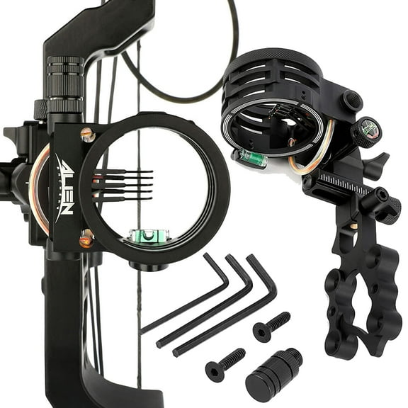 SHARROW Compound Bow Sight 5 Pin Micro Adjustable .019" Archery Hunting Target RH LH