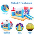 thumbnail image 2 of HONGLONG 6 in 1 Outdoor Indoor Inflatable Bouncer for kids Target Ball Basketball Slide with Blower, 2 of 7