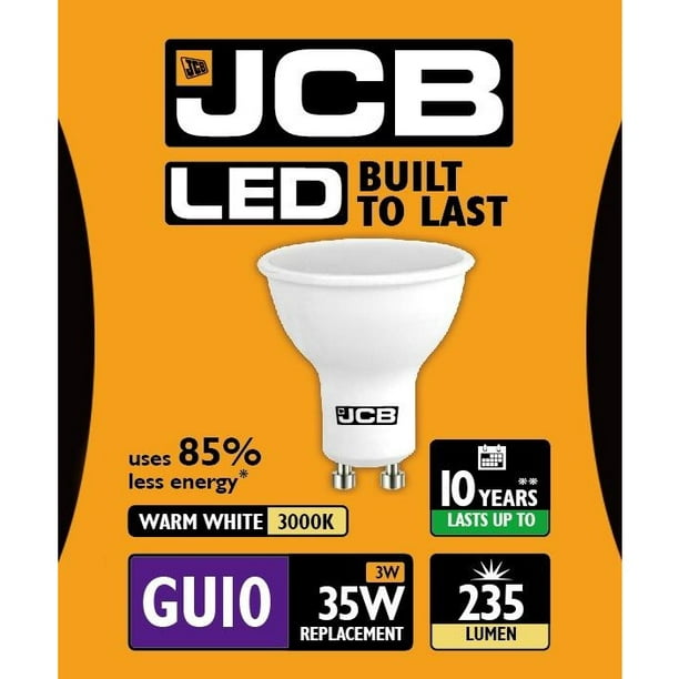LED GU10 3w Light Bulb 235lm 3000k Warm White -