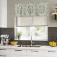 thumbnail image 4 of 2 Pack Valances for Window, Sage Green Boho Short Curtains for Kitchen Bedroom Living Room, Vintage Abstract Art Ethnic Tribe Rod Pocket Small Window Treatment Valance Drapes 60 x 18 Inch, 4 of 8