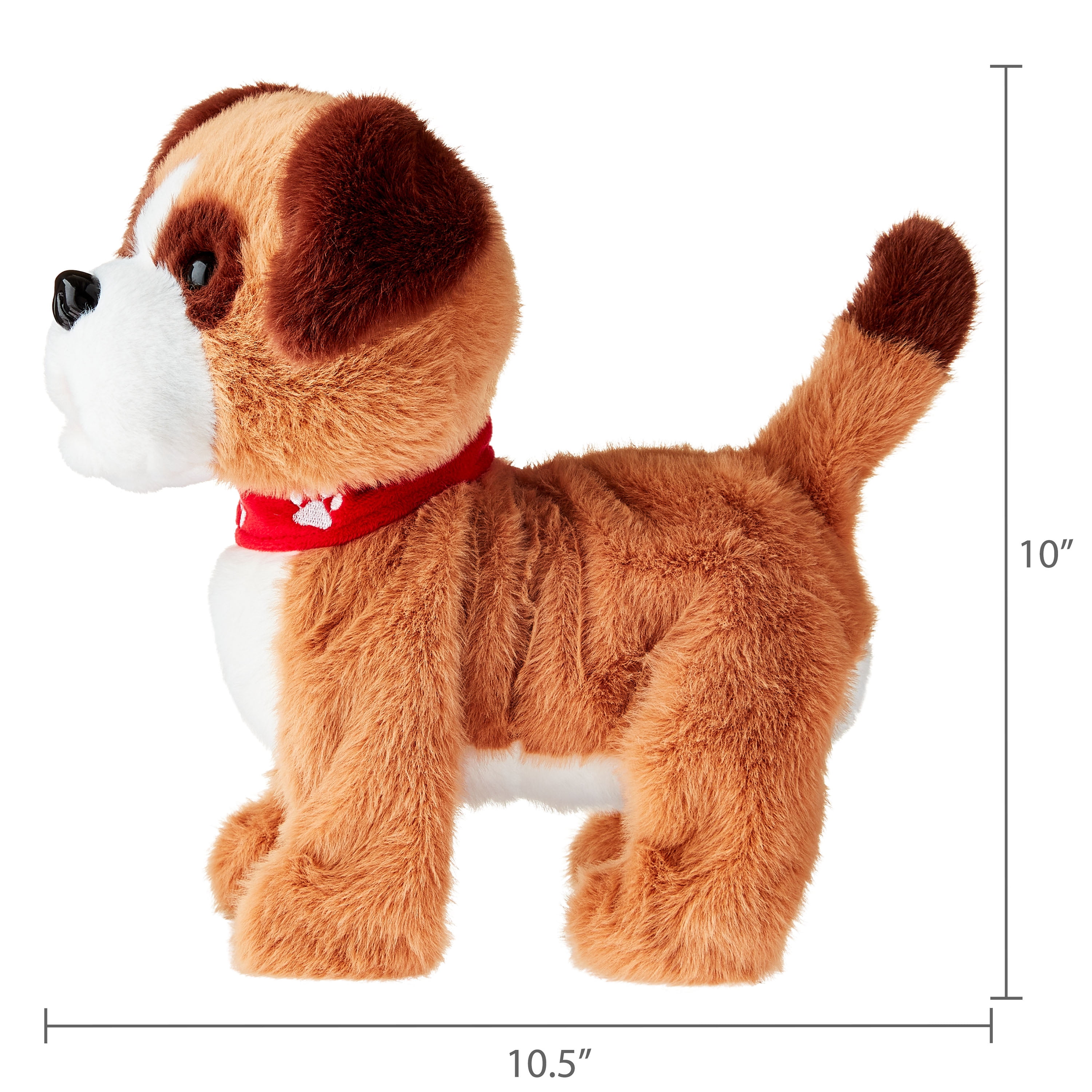 Kid Connection Electronic Walking Pet Bulldog, 10in Height, Toddler Plush Toys