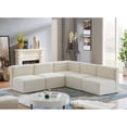 thumbnail image 2 of Meridian Furniture Quincy Cream Velvet Modular Sectional, 2 of 12