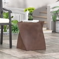 thumbnail image 3 of Llinc Store Abstract Twisted Design Concrete Texture Side Table, Minimalist Brown End Table for Porch, Patio, 3 of 10