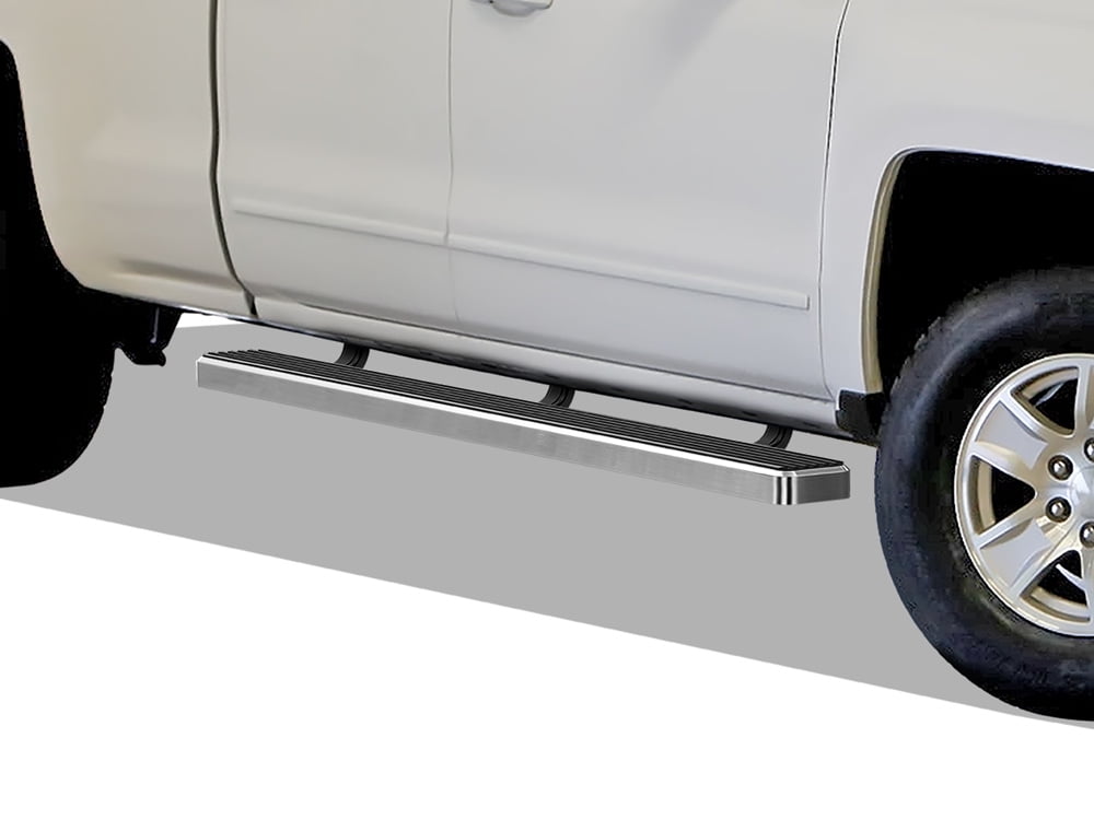 APS iBoard Running Boards 4 inches Compatible with Chevy Silverado GMC