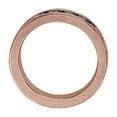 thumbnail image 3 of Mauli Jewels Rings for Women 1 Carat Engagement Blue Diamond Wedding Band Channel-Setting 14K Solid Rose Gold, 3 of 10