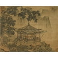 thumbnail image 2 of China Southen Song Dynasty 18x15 Gold Ornate Wood Framed with Double Matting Museum Art Print Titled - A Pavilion, 2 of 4