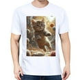 thumbnail image 3 of Plus Size Women Tops T Shirt CatGraphic Tees Summer Tops Classic Round Neck Floral Oversize Short Sleeves, Crew Neck Shirts For Women, 3 of 5