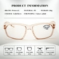 thumbnail image 3 of ProtectX Safety Reading Glasses for Women Men, UV Protection goggles, Anti-Impact Lightweight Glasses, Anti-Fog & Scratch-Resistant, Cold Brew, +3.0, 3 of 7