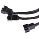 thumbnail image 4 of 1 piece 15cm Splitter Computer Fan Cable de Alimentación Black Sleeved, 4 of 8