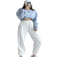 thumbnail image 2 of Femmes Manches Longues Col Rond T-Shirt Baggy Sweat-Shirt Solide Casual Chemisier Crop Tops, 2 of 7