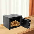thumbnail image 2 of Black Free Standing Small Safe Box Safe Storage Box Cash Cabinet with Drop Slot, 2 of 13