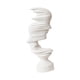 thumbnail image 1 of Figura sencilla de pensador silencioso, estatua artesanal de mesa con rostro humano. blanco, 1 of 9