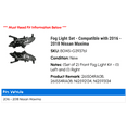 thumbnail image 2 of Fog Light Set - Compatible with 2016 - 2018 Nissan Maxima 2017, 2 of 3