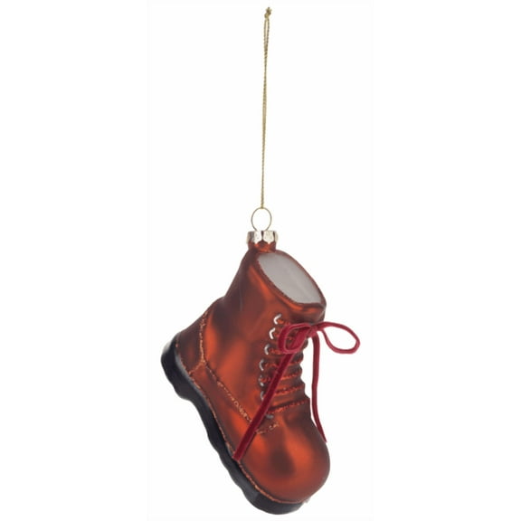 Glass HIKING BOOT Christmas Ornament, by Ganz