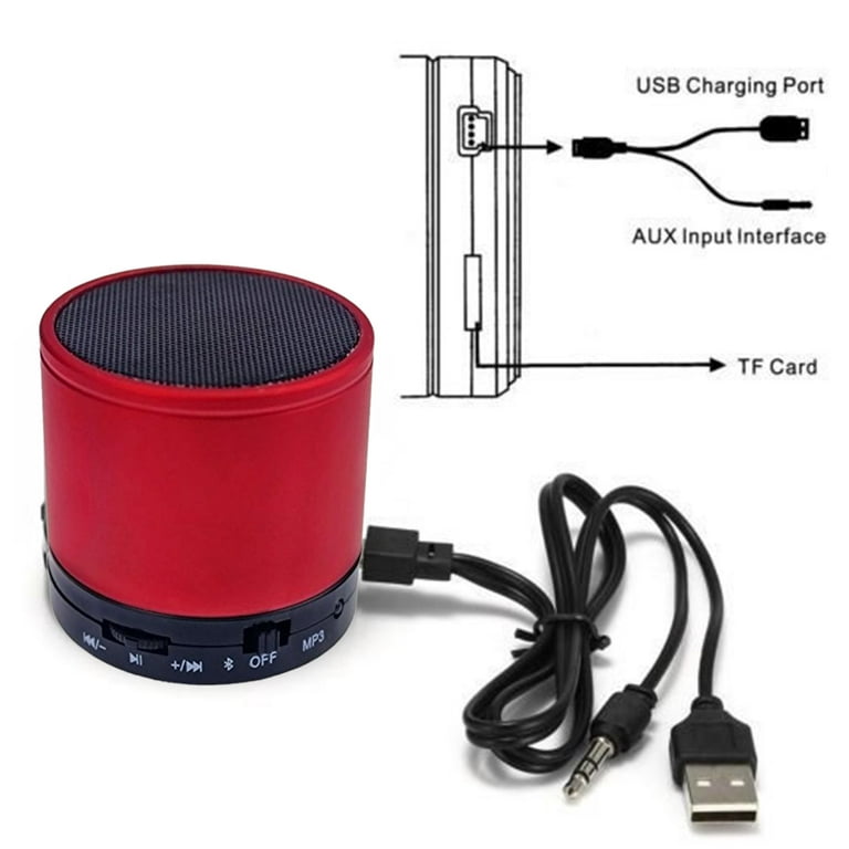 Altavoz Bluetooth Multifuncional Con Carga Solar Para Exteriores Con Radio  Rojo - Promart