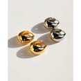 thumbnail image 2 of Pendientes sencillos con forma de gota de agua lisa East Gate de oro auténtico bañado en latón, 2 of 6