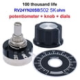 thumbnail image 1 of Rotary Taper Carbon Potentiometer with Diameter with Knob Rv24Yn 20S B502 5K Ohm, 1 of 8