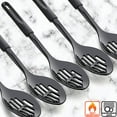 thumbnail image 3 of Ram Pro kitchen Slotted Spoons for Cooking Made of Heat Resistant Nylon with Plastic Handle Ideal for use with Non-Stick Pots and Pans - Black (Pack Of 3), 3 of 4