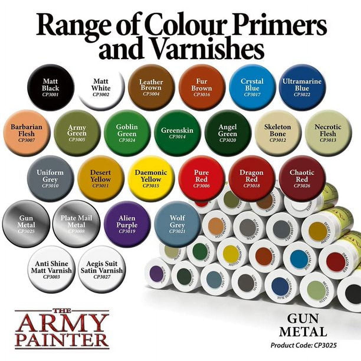 The Army Painter Color Primer Spray Paint, Gun Metal, 400ml- Acrylic Spray