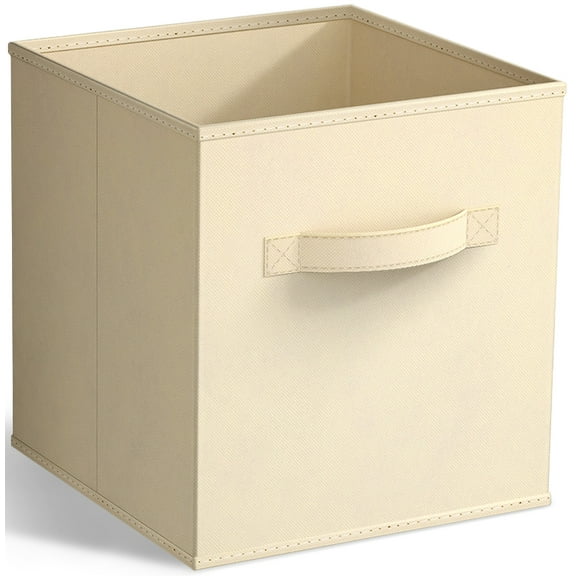 Sorbus 11" Foldable Fabric Storage Cube Bin, Beige